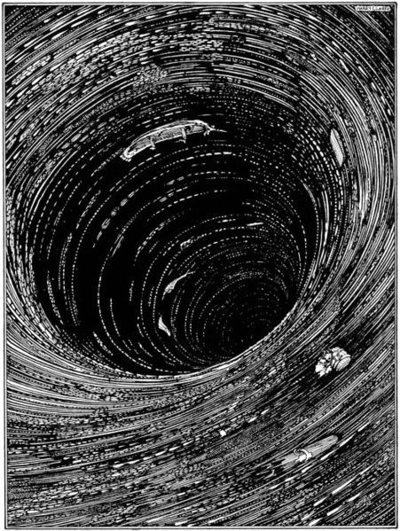 Fig. 1. Artist Harry Clarke's 1919 illustration for "A Descent into the Maelström" (source: Wikipedia)